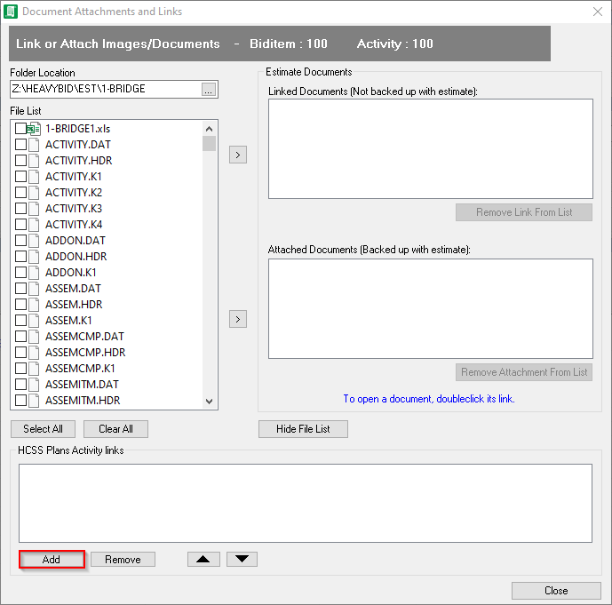 How to Link an HCSS Plans Sheet to HeavyBid at the Biditem or Activity ...