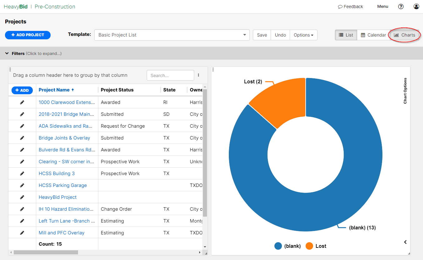 How to Add Custom Charts to Pre-Construction Templates