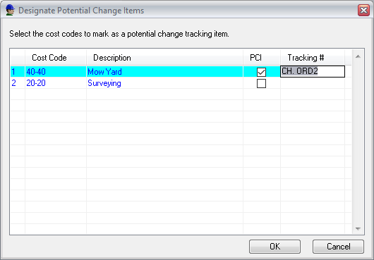 How to Mark a Cost Code as a Potential Change Item on a Time Card