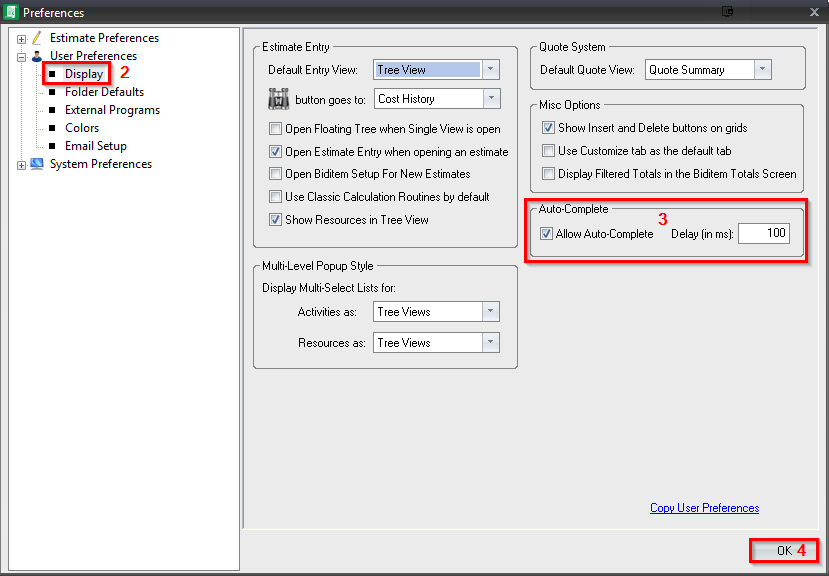 How to Disable/Modify Auto-Complete for Resources in Estimate Tree View
