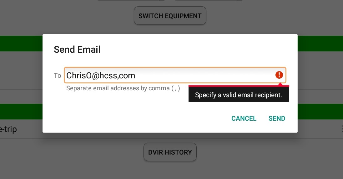 Error: Email Recipient Contains Invalid Email Address