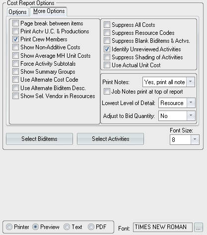 Overview: HeavyBid Cost Report Classic