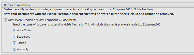 How to Make Documents Available in Mobile Mechanic