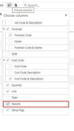 How to Generate a Report Displaying Costs Codes Marked as Rework in ...