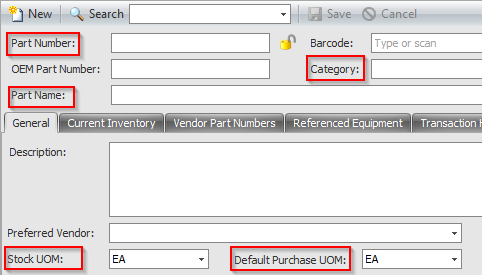 What Is Required To Create A New Part?