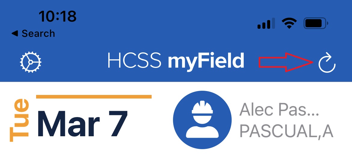 How To Sync Data In HCSS myField
