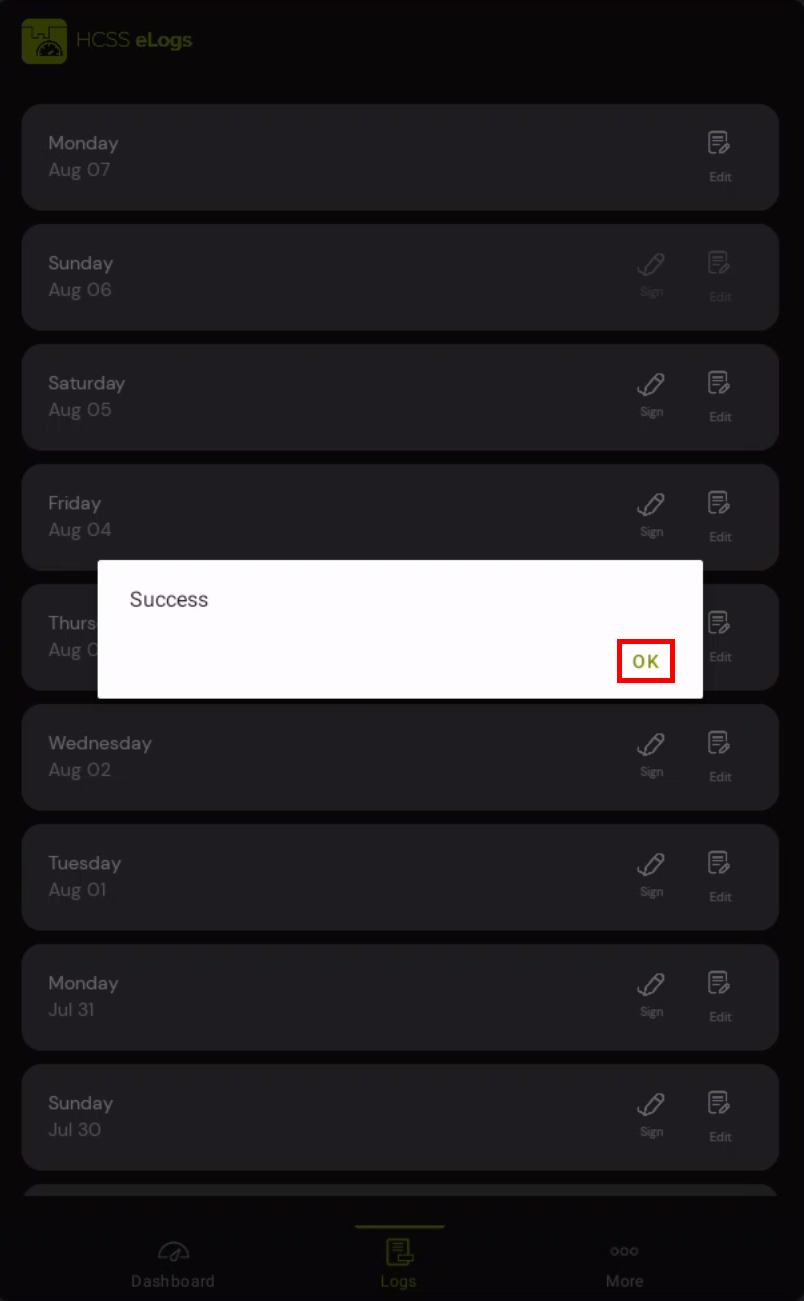 How to Sign Logs in HCSS eLogs