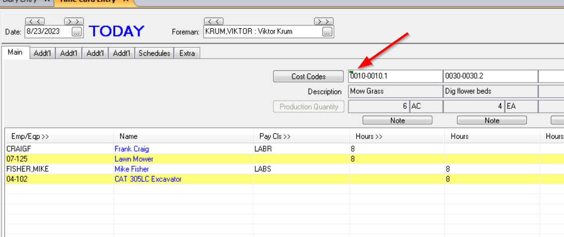 Cost Codes Have Same Expected and Actual Values on Reports