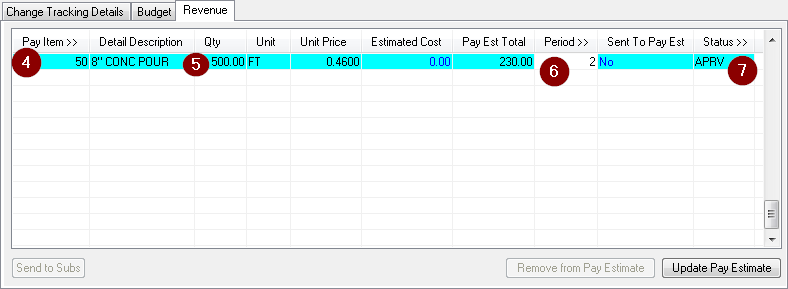 How to Set Up a Change Order for the Pay Estimate Summary