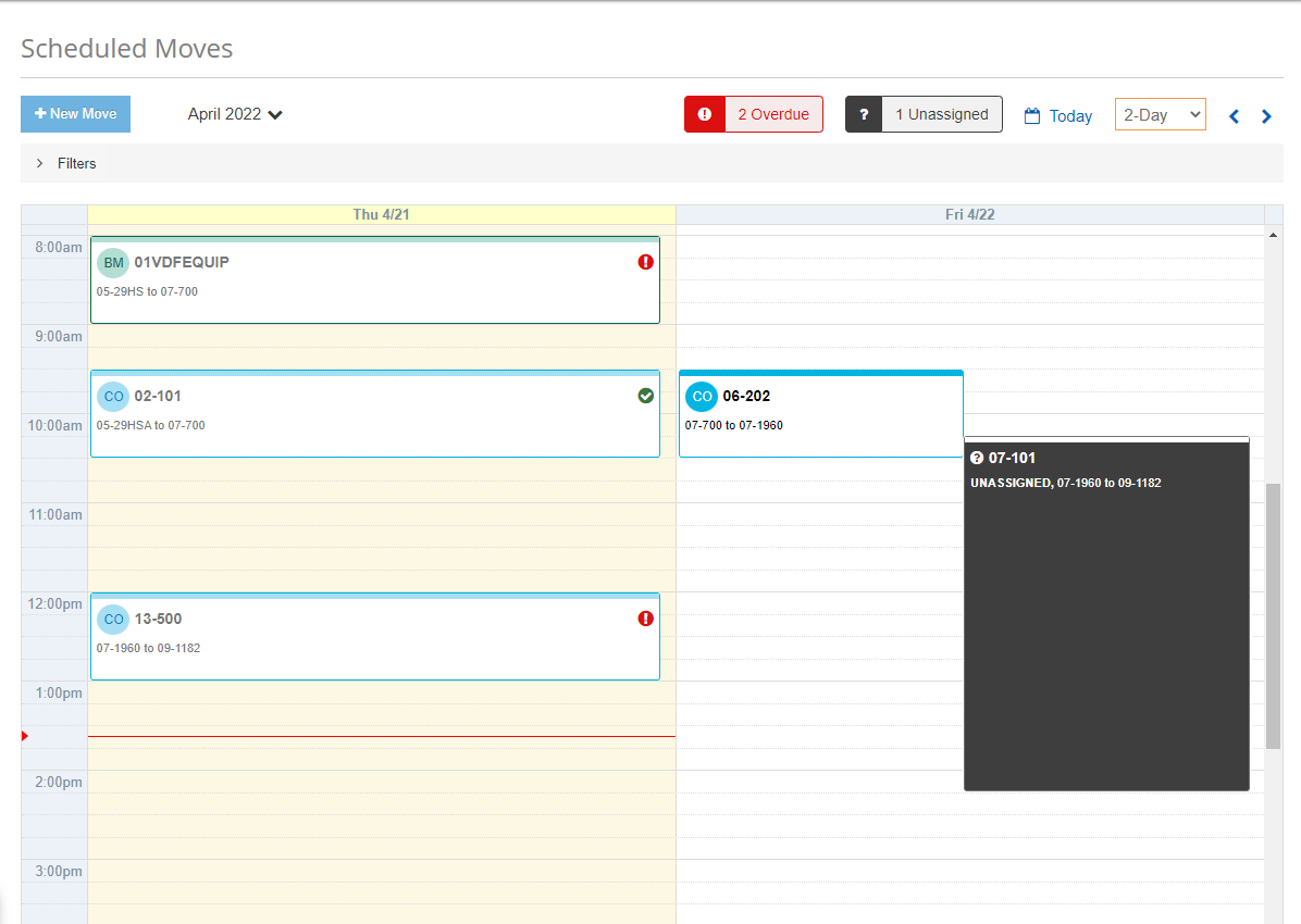 Overview: Scheduling Equipment Moves in HCSS Telematics