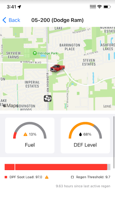 Viewing Equipment in the HCSS Telematics | Connect Mobile App