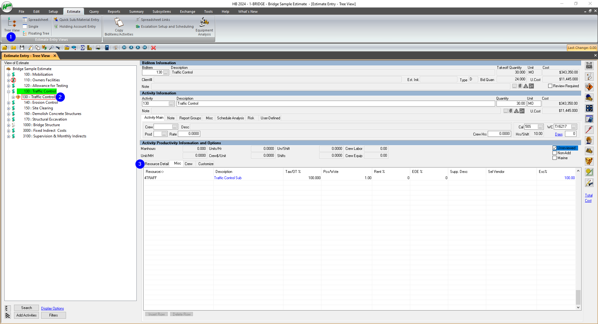Missing Columns for Resource Entry in Tree View