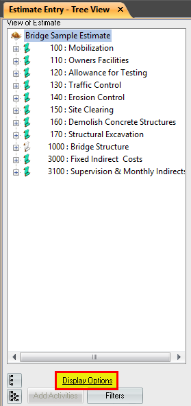 How to Set Display Options to Highlight Certain Biditems and Activities ...