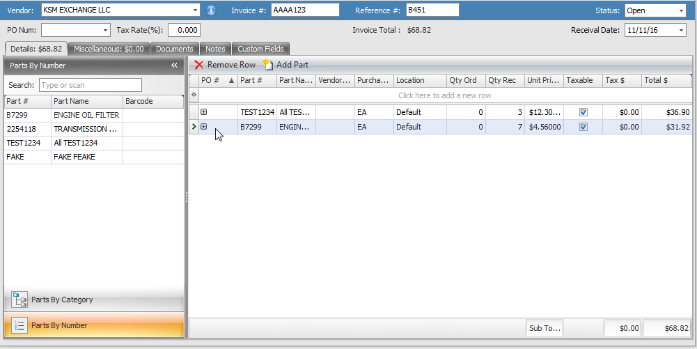 How to Create a Receival in Equipment360 Manager