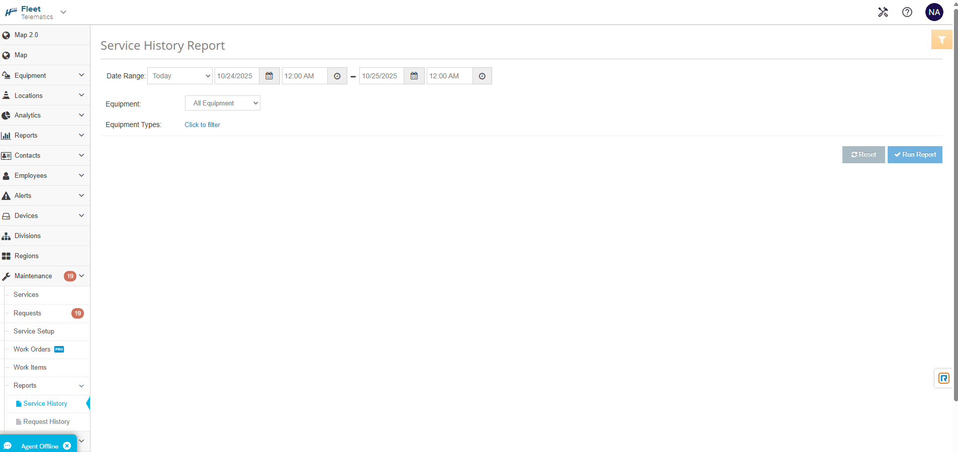 Overview: Service History Report in MaintenancePro
