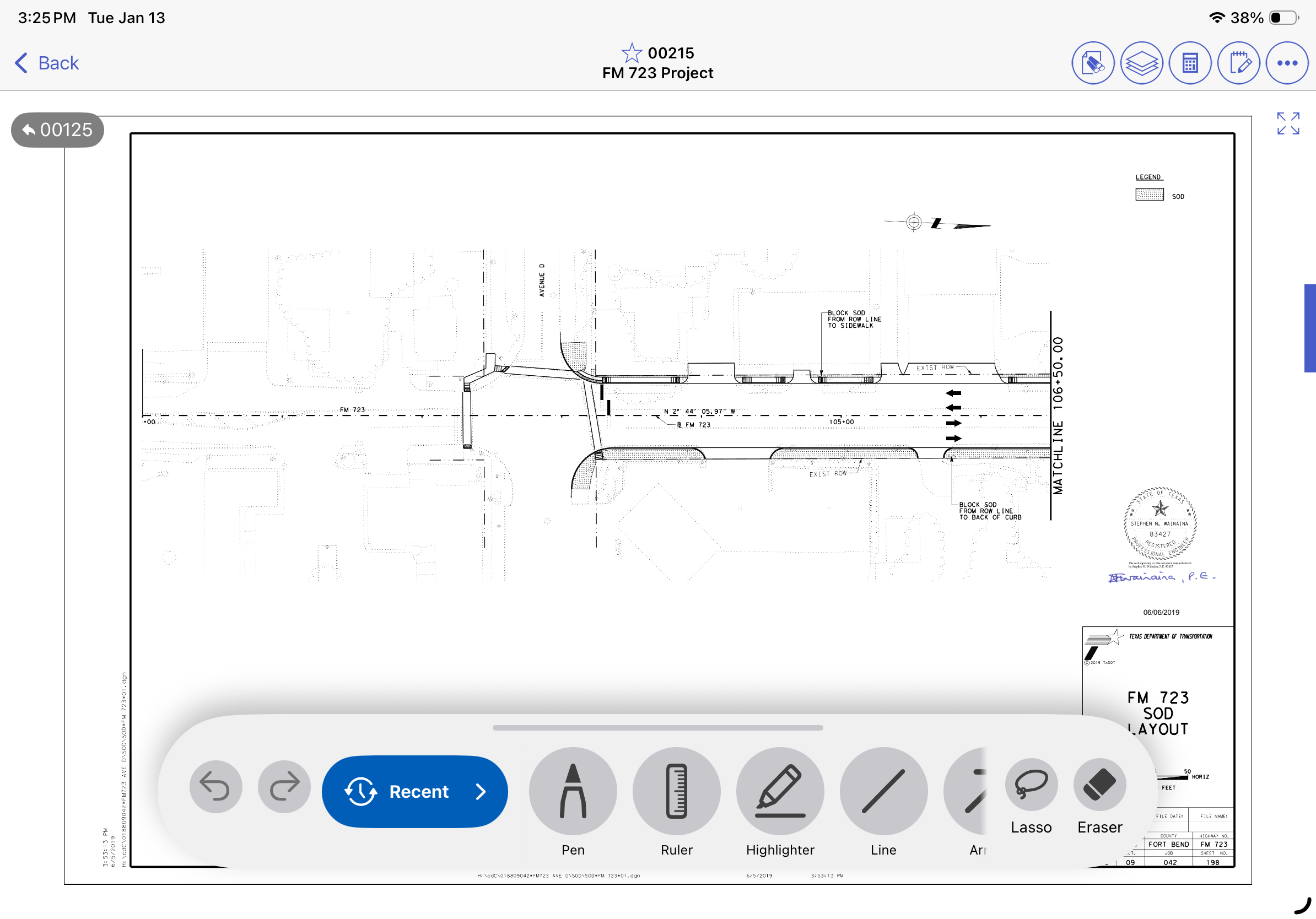 Overview: Plans iOS Toolbar