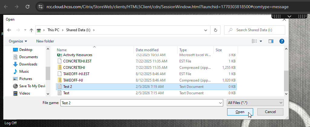How to Upload and Download Files From/To the HCSS Citrix Cloud Web Client