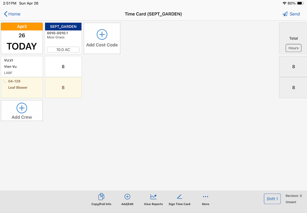 How to Create a Time Card in HCSS Field