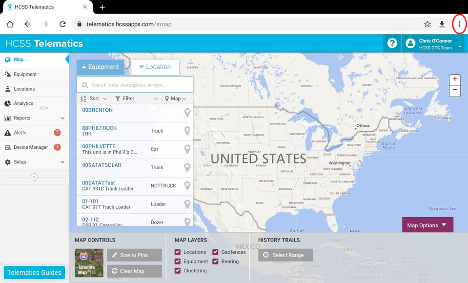 How to Add HCSS Fleet Telematics to Home Screen - Mobile